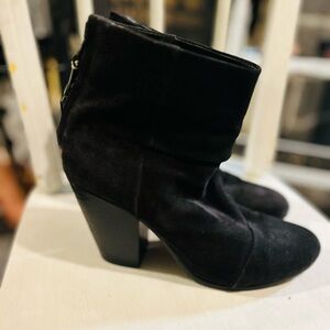 RAG & BONE CHARCOAL BLACK SUEDE - 40 (9.5-10)